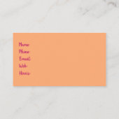 芍薬ピンクの花 名刺 (裏面)