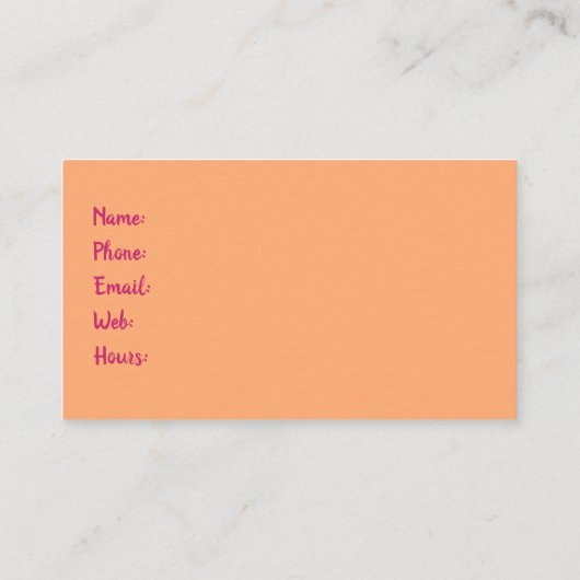 芍薬ピンクの花 名刺 (裏面)