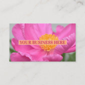 芍薬ピンクの花 名刺 (正面)