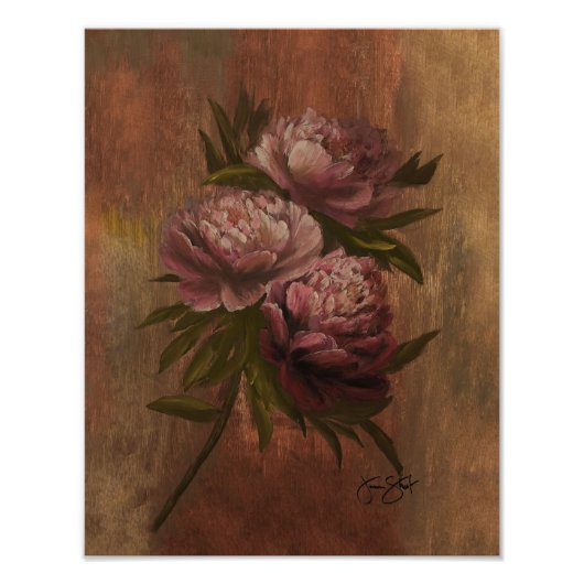 芍薬ポスター 11x14 フォトプリント            (正面)