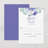 芍薬 パッション 紫背景 垂直 RSVP (正面/裏面)