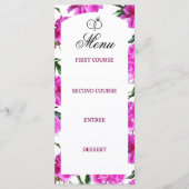 芍薬。フラットメニュー メニュー (正面)