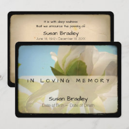 芍薬 ヴィンテージ 追悼式 1 招待状