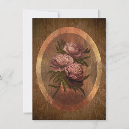 芍薬 4 x 5.6" 招待状 (正面)