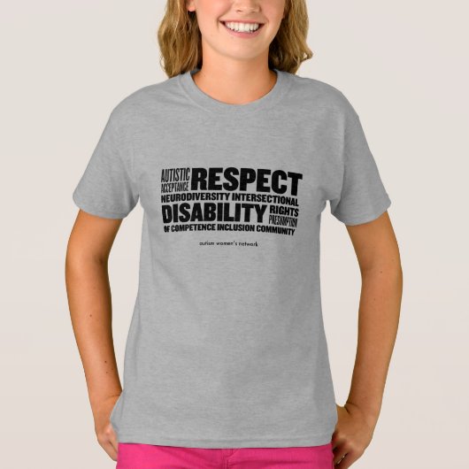 芒の単語の雲のティー Tシャツ (正面)