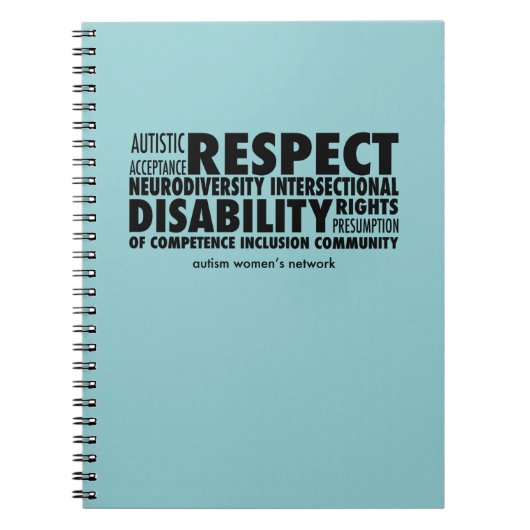 芒の単語の雲のノート ノートブック (正面)