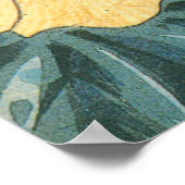 芙蓉に青い鳥,広重ハイビスカスとブルーバードヒロシゲ ポスター (角)