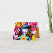 芙蓉の折り紙人形 3HGC カード (正面)