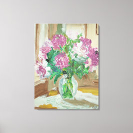 芙蓉の花束の静物画 キャンバスプリント