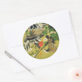 芙蓉絵画宗慶図伊藤若冲 ラウンドシール (封筒)