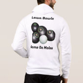 芝おもしろいボールのゲームM....，ジッパーフード付きスウェットシャツ パーカ (裏面)