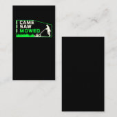 芝おもしろい刈り用清掃員ユーモア地上紙 名刺 (正面/裏面)