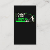 芝おもしろい刈り用清掃員ユーモア地上紙 名刺 (正面)