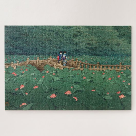 芝の弁天池 川瀬巴水 ジグソーパズル (横)