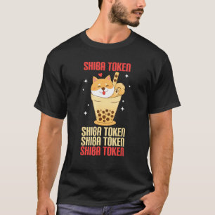 芝トークンボバミルクティクリプトークン暗号 Tシャツ
