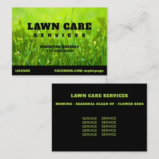 *～*芝モダン気に生の草 名刺 (正面/裏面)