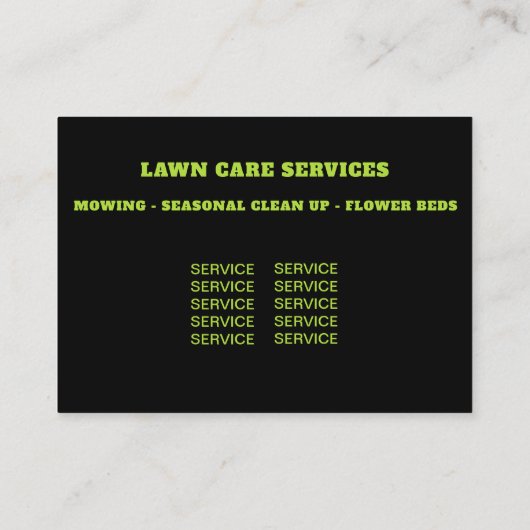 *～*芝モダン気に生の草 名刺 (裏面)