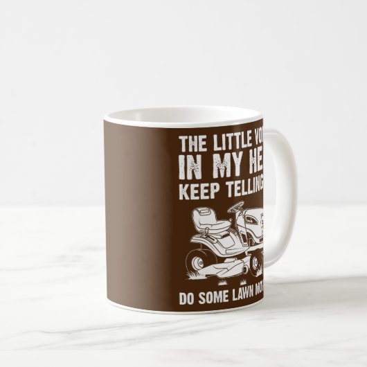 芝刈おもしろいりギフト男性女性芝刈り機 コーヒーマグカップ (正面右)