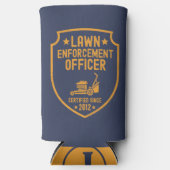 芝刈おもしろいりパパヤードワークパパジョーク スリム缶クーラー (正面)