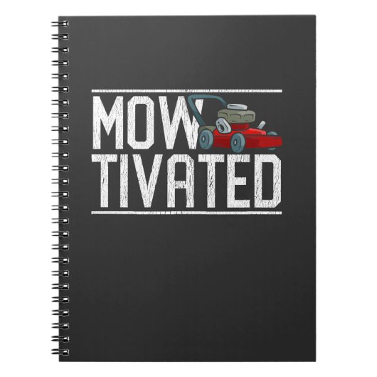 芝刈りおもしろいギフト芝刈り芝刈り芝刈り草ヘルパー ノートブック (正面)
