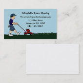 芝刈りと造園名刺 名刺 (正面/裏面)