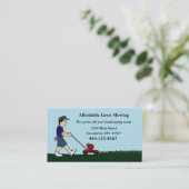 芝刈りと造園名刺 名刺 (スタンド正面)