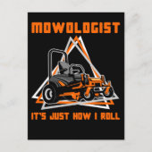 芝刈りの管理者のユーモア ポストカード (正面)