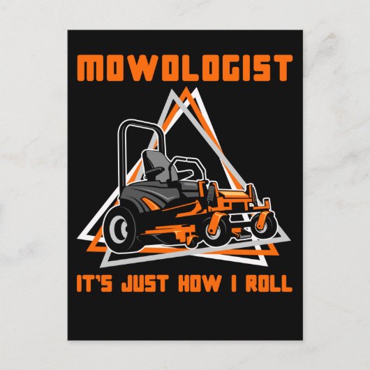 芝刈りの管理者のユーモア ポストカード (正面)