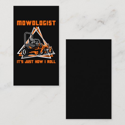 芝刈りの管理者のユーモア 名刺 (正面/裏面)
