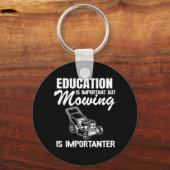 芝刈りはガーデニングギフトおもしろいラ キーホルダー (正面)