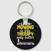 芝刈りはセラピー園芸用刈り込みパパGのようである キーホルダー (正面)