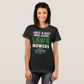 芝刈りガーデナーが大好きな少年 Tシャツ (正面フル)