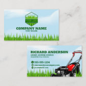 芝刈りガーデナー及びメンテナンス用名刺 名刺 (正面/裏面)