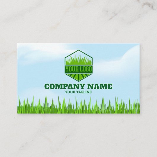 芝刈りガーデナー及びメンテナンス用名刺 名刺 (正面)