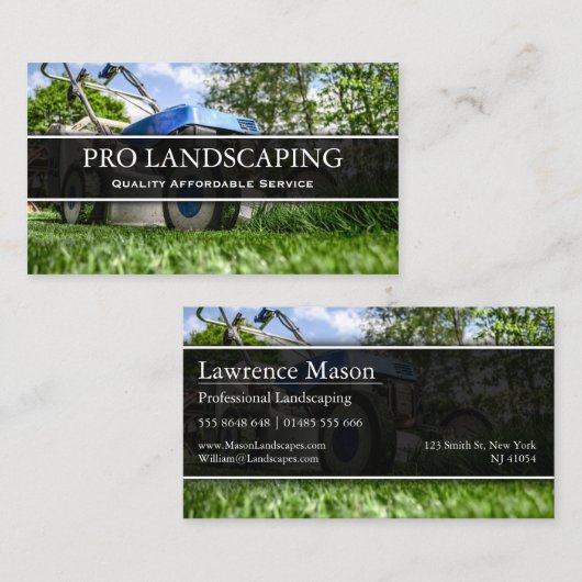 芝刈りガーデナー/造園名刺 名刺 (正面/裏面)