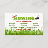 芝刈りガーデニング造園サービス 名刺 (正面)