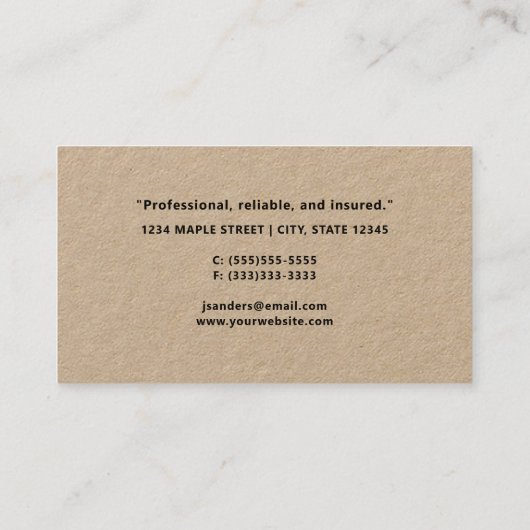 芝刈りクラフト名刺 名刺 (裏面)