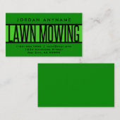 芝刈りグリーンビジネスカード 名刺 (正面/裏面)