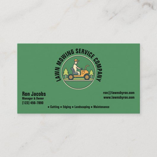 芝刈りサービス会社 名刺 (正面)