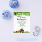 芝刈りサービス気に チラシ (シングル)