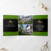 芝刈りサービス芝刈り3金ゴールドパンフレット 三つ折りカード (内部)