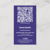 芝刈りサービス ブランディング QRコード 写真 芝刈機 名刺 (裏面)