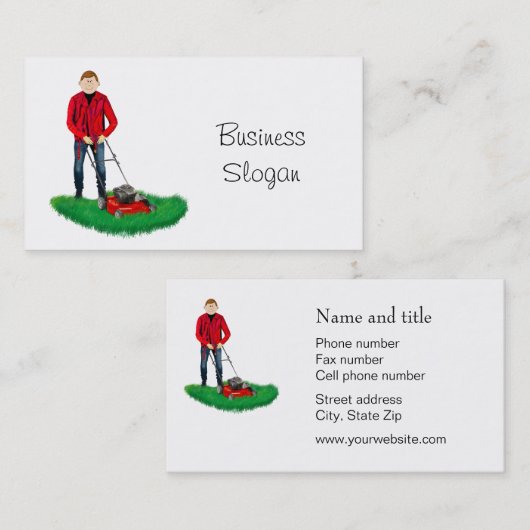 芝刈りサービス 名刺 (正面/裏面)