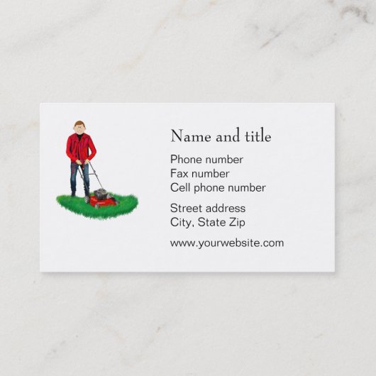 芝刈りサービス 名刺 (裏面)