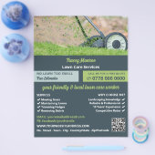 芝刈りシーン、芝生サー気にビス チラシ (シングル)