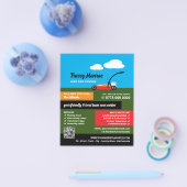 芝刈りシーン、芝生サー気にビス チラシ (シングル)