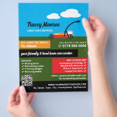 芝刈りシーン、芝生サー気にビス チラシ (手)