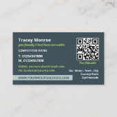 芝刈りシーン、芝生サー気にビス 名刺 (裏面)