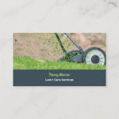 芝刈りシーン、芝生サー気にビス 名刺 (正面)