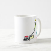 芝刈りスティックマン コーヒーマグカップ (正面右)